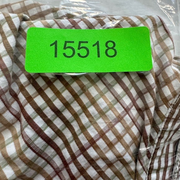 RANCHO Estancia Men's Vintage Mini Check Long Sleeve Button Shirt Brown Size XL - Picture 12 of 12